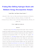 Cover page: Probing Blue-Shifting Hydrogen Bonds with Adiabatic Energy Decomposition Analysis