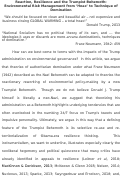 Cover page: Reaction, Resilience, and the Trumpist Behemoth: Environmental Risk Management from “Hoax” to Technique of Domination