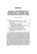 Cover page: An Essay on the Nomination and Confirmation of the First Latina Justice on the U.S. Supreme Court: The Assimilation Demand at Work