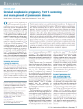 Cover page: Cervical neoplasia in pregnancy. Part 1: screening and management of preinvasive disease