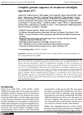 Cover page: Complete genome sequence of Arcobacter nitrofigilis type strain (CIT)