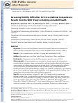 Cover page: Assessing Mobility Difficulties for Cross‐National Comparisons: Results from the World Health Organization Study on Global Ageing and Adult Health