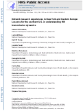 Cover page: Network Research Experiences in New York and Eastern Europe: Lessons for the Southern US in Understanding HIV Transmission Dynamics