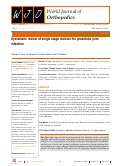 Cover page: Systematic review of single stage revision for prosthetic joint infection.