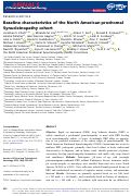 Cover page: Baseline characteristics of the North American prodromal Synucleinopathy cohort.