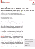 Cover page: Distinct Depth-Discrete Profiles of Microbial Communities and Geochemical Insights in the Subsurface Critical Zone