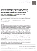 Cover page: Cognitive-Behavioral Interventions Targeting Alcohol or Other Drug Use and Co-Occurring Mental Health Disorders: A Meta-Analysis.