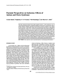 Cover page: Parental Perspectives on Inclusion: Effects of Autism and Down Syndrome