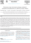 Cover page: Potassium isotope fractionation during continental weathering and implications for global K isotopic balance