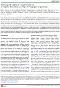 Cover page: Defining KIR and HLA Class I Genotypes at Highest Resolution via High-Throughput Sequencing.