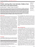 Cover page: Climate warming drives local extinction: Evidence from observation and experimentation.