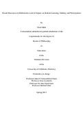 Cover page: Racial Discourse in Mathematics and its Impact on Student Learning, Identity, and Participation