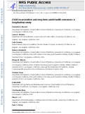 Cover page: Child incarceration and long-term adult health outcomes: a longitudinal study.