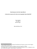 Cover page: Trade Dynamics in the East Asian Miracle: A Time Series Analysis of U.S.-East Asia Commodity Trade, 1962-1992