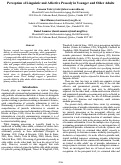 Cover page: Perception of Linguistic and Affective Prosody in Younger and Older Adults