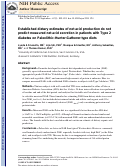 Cover page: Established dietary estimates of net acid production do not predict measured net acid excretion in patients with Type 2 diabetes on Paleolithic–Hunter–Gatherer-type diets