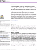 Cover page: Subjective and objective cognitive function among older adults with a history of traumatic brain injury: A population-based cohort study