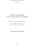 Cover page: Reduced order modeling of soil structure interaction problems