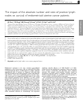 Cover page: The impact of the absolute number and ratio of positive lymph nodes on survival of endometrioid uterine cancer patients