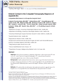 Cover page: Enteral Contrast in the Computed Tomography Diagnosis of Appendicitis