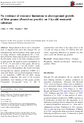 Cover page: No evidence of resource limitation to aboveground growth of blue grama (Bouteloua gracilis) on 1 ky-old semi-arid substrate