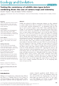 Cover page: Testing the consistency of wildlife data types before combining them: the case of camera traps and telemetry