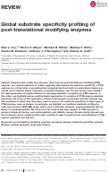 Cover page: Global substrate specificity profiling of post‐translational modifying enzymes