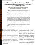 Cover page: Meat Consumption During Pregnancy and Substance Misuse Among Adolescent Offspring: Stratification of TCN2 Genetic Variants