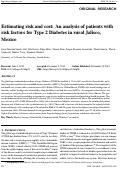 Cover page: Estimating risk and cost: An analysis of patients with risk factors for Type 2 Diabetes in rural Jalisco, Mexico