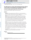 Cover page: The 2023 ACR/EULAR Classification Criteria for Calcium Pyrophosphate Deposition Disease.