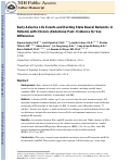 Cover page: Early Adverse Life Events and Resting State Neural Networks in Patients With Chronic Abdominal Pain