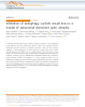 Cover page: Inhibition of autophagy curtails visual loss in a model of autosomal dominant optic atrophy.