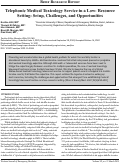 Cover page: Telephonic Medical Toxicology Service in a Low- Resource Setting: Setup, Challenges, and Opportunities