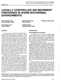 Cover page: Locally controlled air movement preferred in warm isothermal environments