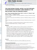 Cover page: The association of renal artery calcification with hypertension in community-living individuals: the multiethnic study of&nbsp;atherosclerosis