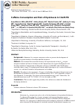 Cover page: Caffeine consumption and risk of dyskinesia in CALM‐PD