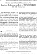 Cover page: Robust and Efficient Transistor-Level Envelope-Following Analysis of PWM/PFM/PSM DC-DC Converters