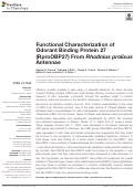 Cover page: Functional Characterization of Odorant Binding Protein 27 (RproOBP27) From Rhodnius prolixus Antennae