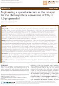 Cover page: Engineering a cyanobacterium as the catalyst for the photosynthetic conversion of CO2 to 1,2-propanediol