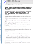 Cover page: Accurate detection of uniparental disomy and microdeletions by SNP array analysis in myelodysplastic syndromes with normal cytogenetics