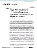 Cover page: Transcriptomic and genetic profiling in a spontaneous non-human primate model of hypertrophic cardiomyopathy and sudden cardiac death