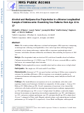 Cover page: Alcohol and marijuana use trajectories in a diverse longitudinal sample of adolescents: examining use patterns from age 11 to 17 years