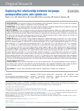 Cover page: Exploring the relationship between language, postoperative pain, and opioid use.