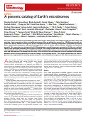 Cover page: Publisher Correction: A genomic catalog of Earth’s microbiomes