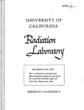 Cover page: RADIOACTIVE ISOTOPES OF BARIUM