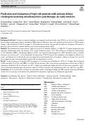 Cover page: Prediction and evaluation of high-risk patients with primary biliary cholangitis receiving ursodeoxycholic acid therapy: an early criterion