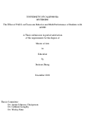 Cover page: The Effect of PALS on Classroom Behavior and Math Performance of Students with ADHD