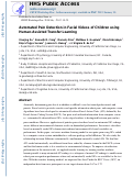 Cover page: Automated Pain Detection in Facial Videos of Children using Human-Assisted Transfer Learning.