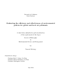 Cover page: Evaluating the efficiency and effectiveness of environmental policies for global and local air pollutants