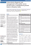 Cover page: Tuberculosis diagnosis and management in the public versus private sector: a standardised patients study in Mumbai, India.